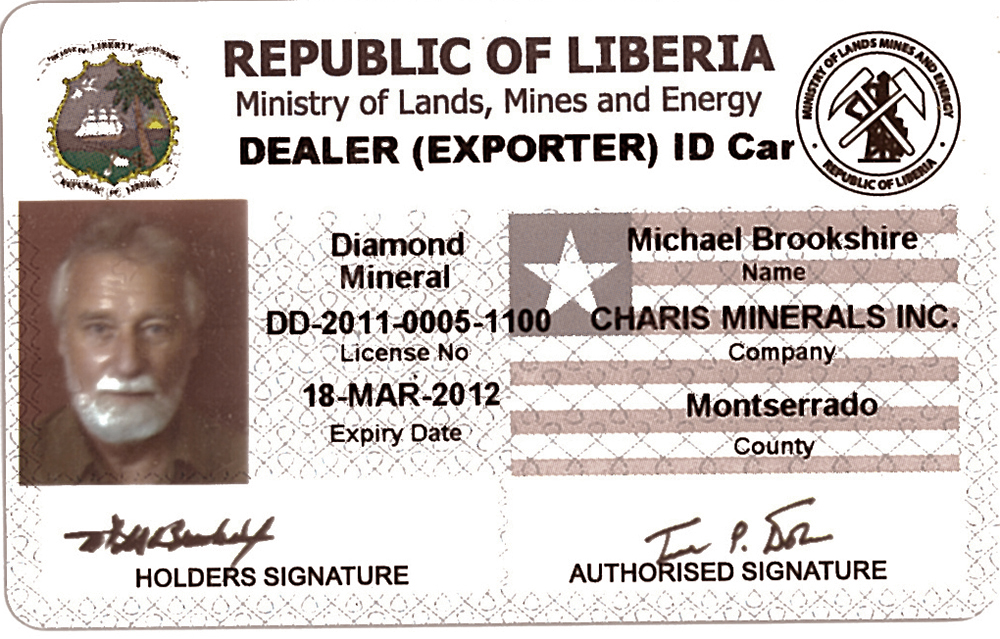 Liberia Dealer ID Card 2012